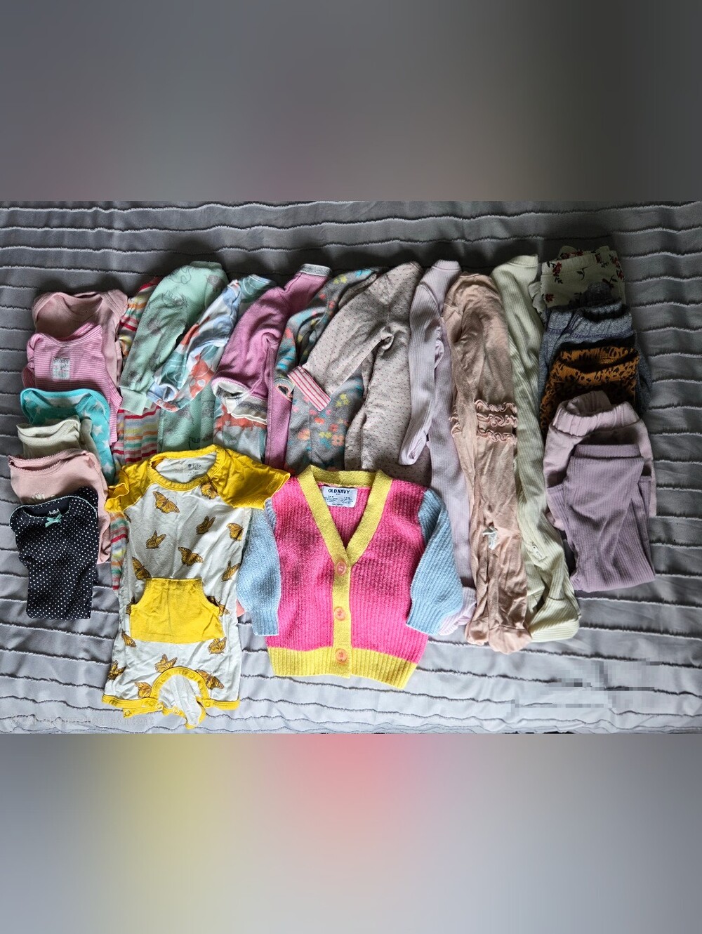 ​3-6M Baby Girl Clothing Lot - Baby Gap, Juddlies, Knit Cardigan & Sleepers